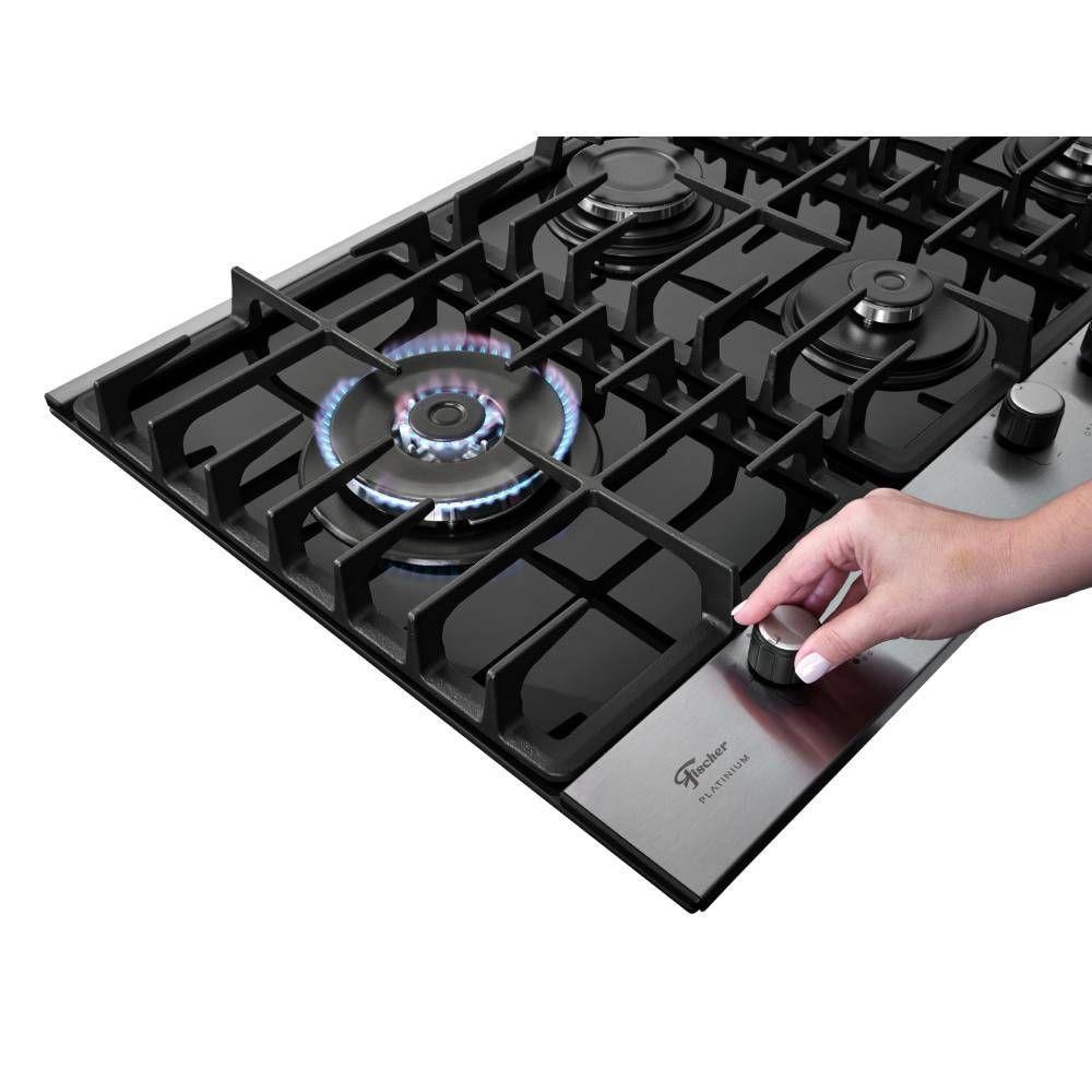 Cooktop Fischer Platinium 5 Bocas Vidro Preto Tripla Chama Bivolt 33810-92122 - 8