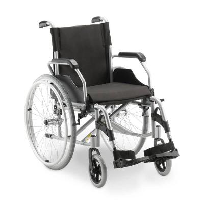 Cadeira de Rodas Dobrável Dellamed D600 T40 6470 em Alumínio Cinza Até 120KG