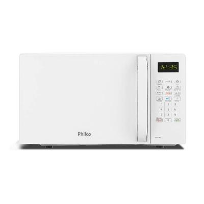 Micro-ondas de Bancada Philco PMO23B 20L 1100W com Limpa Fácil Tira Odor e Descongelar Branco 220V