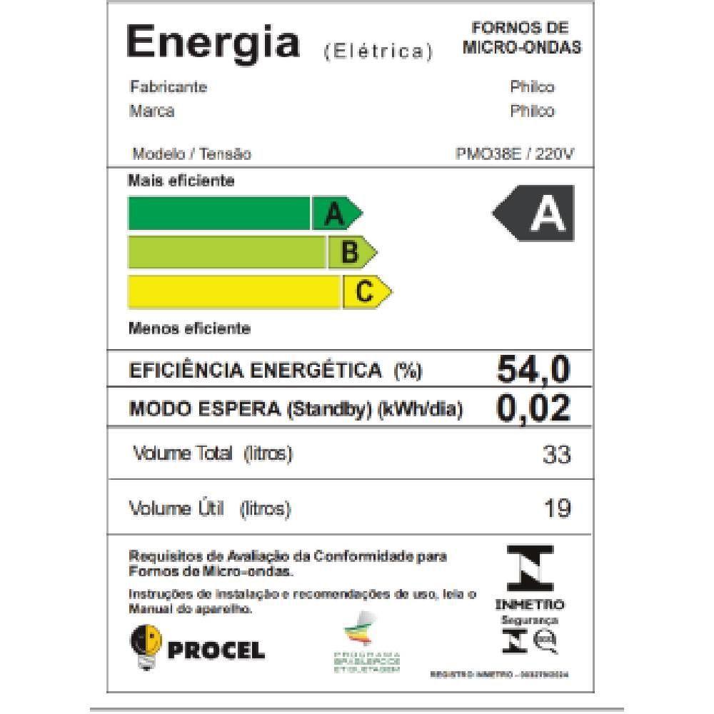 Micro-Ondas Philco Espelhado 33L 220V PMO38E - 8