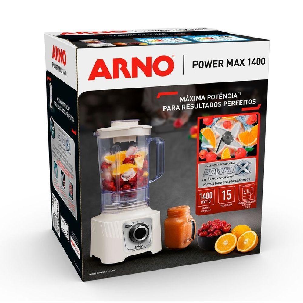 Liquidificador Arno Power Max Comfort Marfim LN64 3,1L 1400W 220V - 3