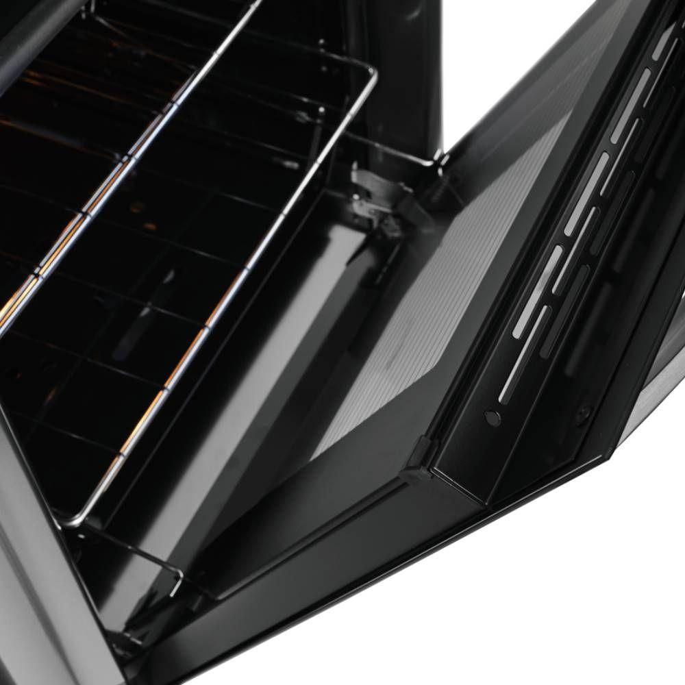 Fogão Fischer Gran Cheff De Embutir 4 Bocas Silver Mesa De Vidro Preto 127V - 6