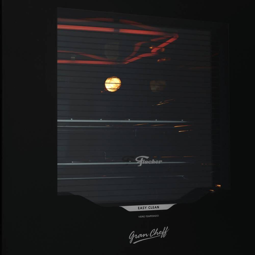 Fogão Fischer Gran Cheff De Embutir 4 Bocas Silver Mesa De Vidro Preto 127V - 7