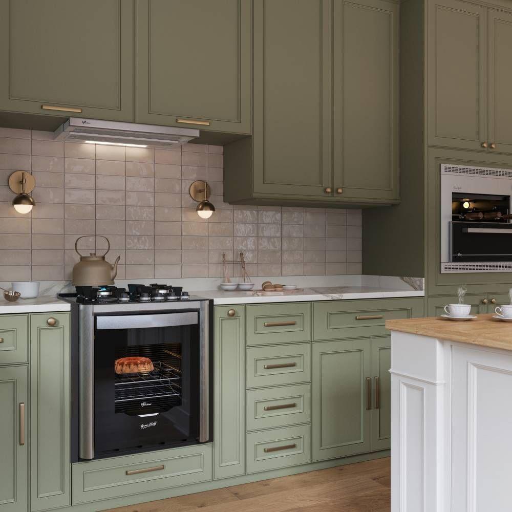 Fogão Fischer Gran Cheff De Embutir 4 Bocas Silver Mesa De Vidro Preto 127V - 10