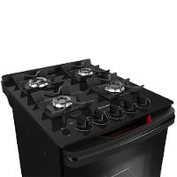 Fogão Mueller 4 Bocas Preto Bivolt Mesa De Vidro Grades Ferro Fundido MFV4BF - 5