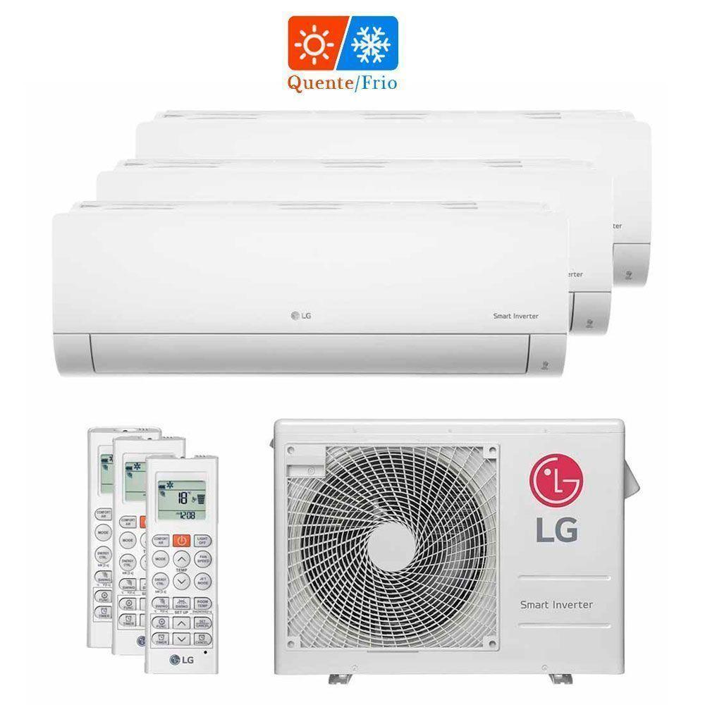 Ar Condicionado Multi Tri Split LG 21000 BTUs (2X7000+1X9000) Quente e Frio Inverter 220V Z3UW21GFB1.AWGZBR1 - 2