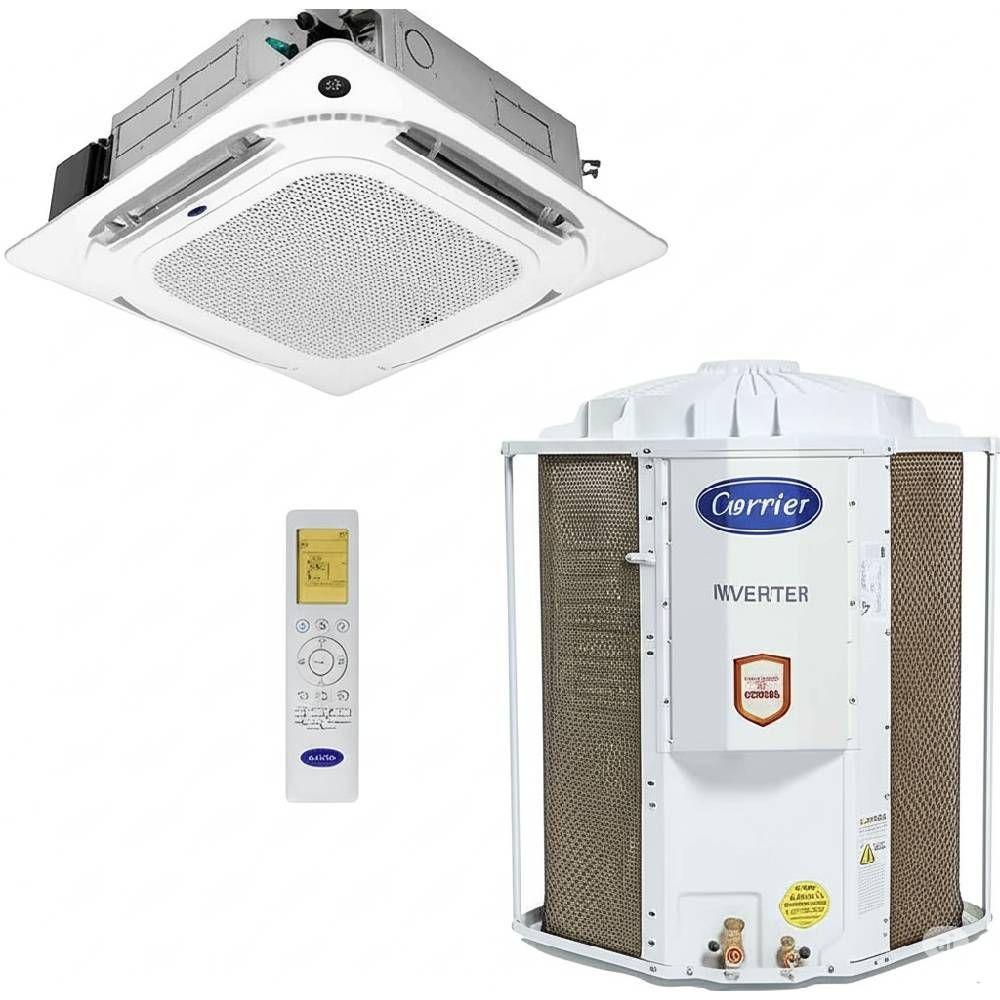 Ar Condicionado Split Inverter Cassete Carrier 4 Vias 36000 Btu Quente e Frio 220V 38CQVE36515MC - 1