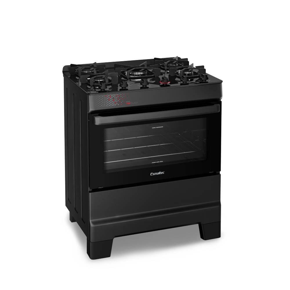 Fogão Esmaltec Ideal Top Glass 5 Bocas Preto Bivolt 0104003080 - 6