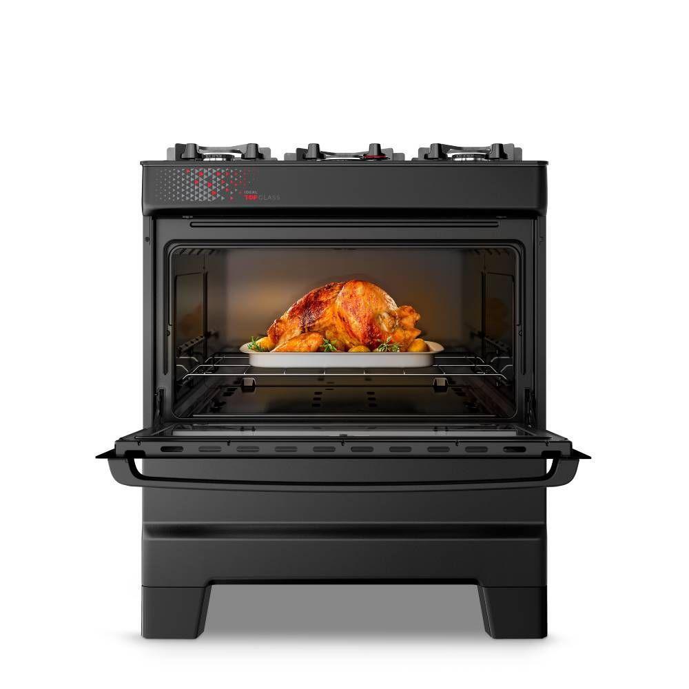 Fogão Esmaltec Ideal Top Glass 5 Bocas Preto Bivolt 0104003080 - 7