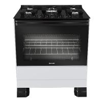 Fogão Mueller 5 Bocas Branco Bivolt Mesa De Vidro e Tripla Chama MFV5BF - 1