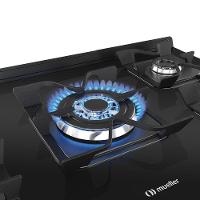 Fogão Mueller 5 Bocas Branco Bivolt Mesa De Vidro e Tripla Chama MFV5BF - 5