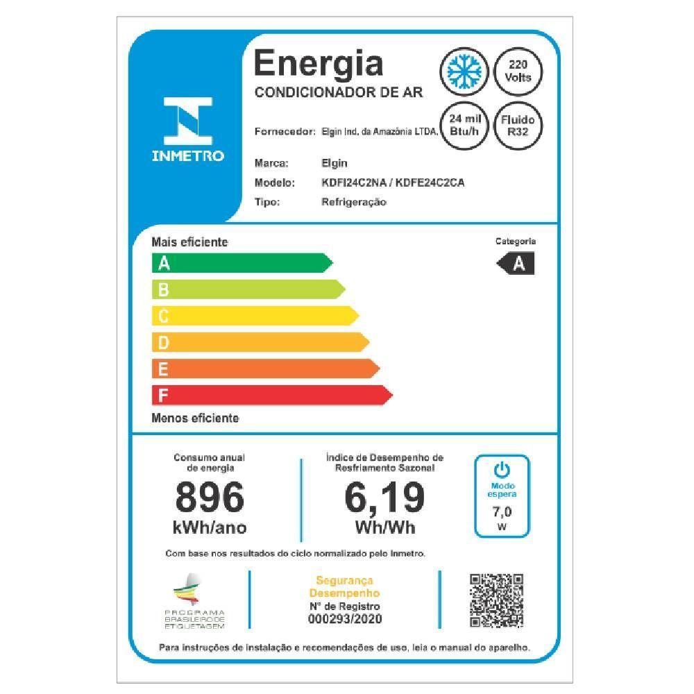 Ar Condicionado Split Cassete Elgin 4 Vias Plus Inverter 24000 BTUs Frio 220V KDFE24C2CA - 6