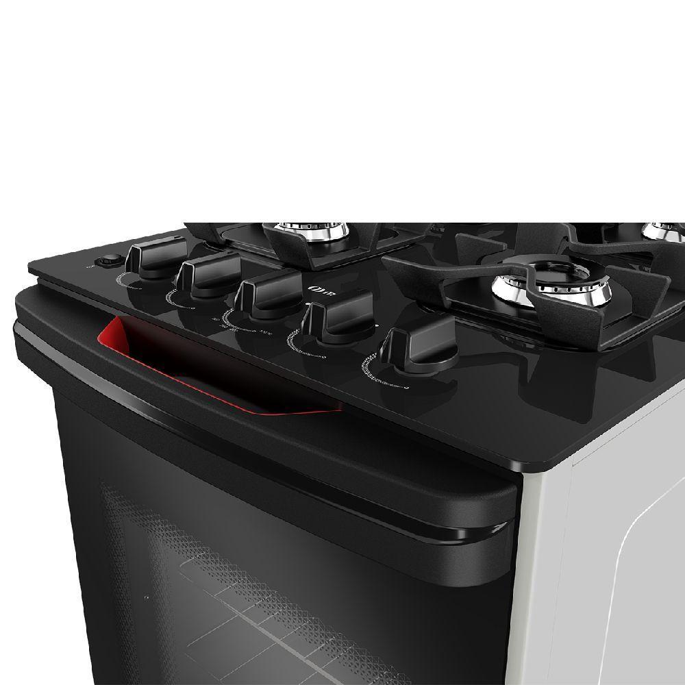 Fogão Mueller 4 Bocas Titanio Bivolt Mesa De Vidro Grades Ferro Fundindo MFV4BF - 6