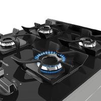 Fogão Mueller 4 Bocas Titanio Bivolt Mesa De Vidro Grades Ferro Fundindo MFV4BF - 5