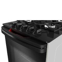 Fogão Mueller 4 Bocas Titanio Bivolt Mesa De Vidro Grades Ferro Fundindo MFV4BF - 6