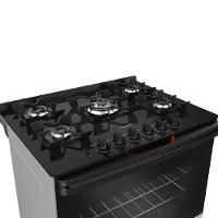 Fogão Mueller 5 Bocas Titanio Bivolt Mesa De Vidro e Tripla Chama MFV5BF - 5