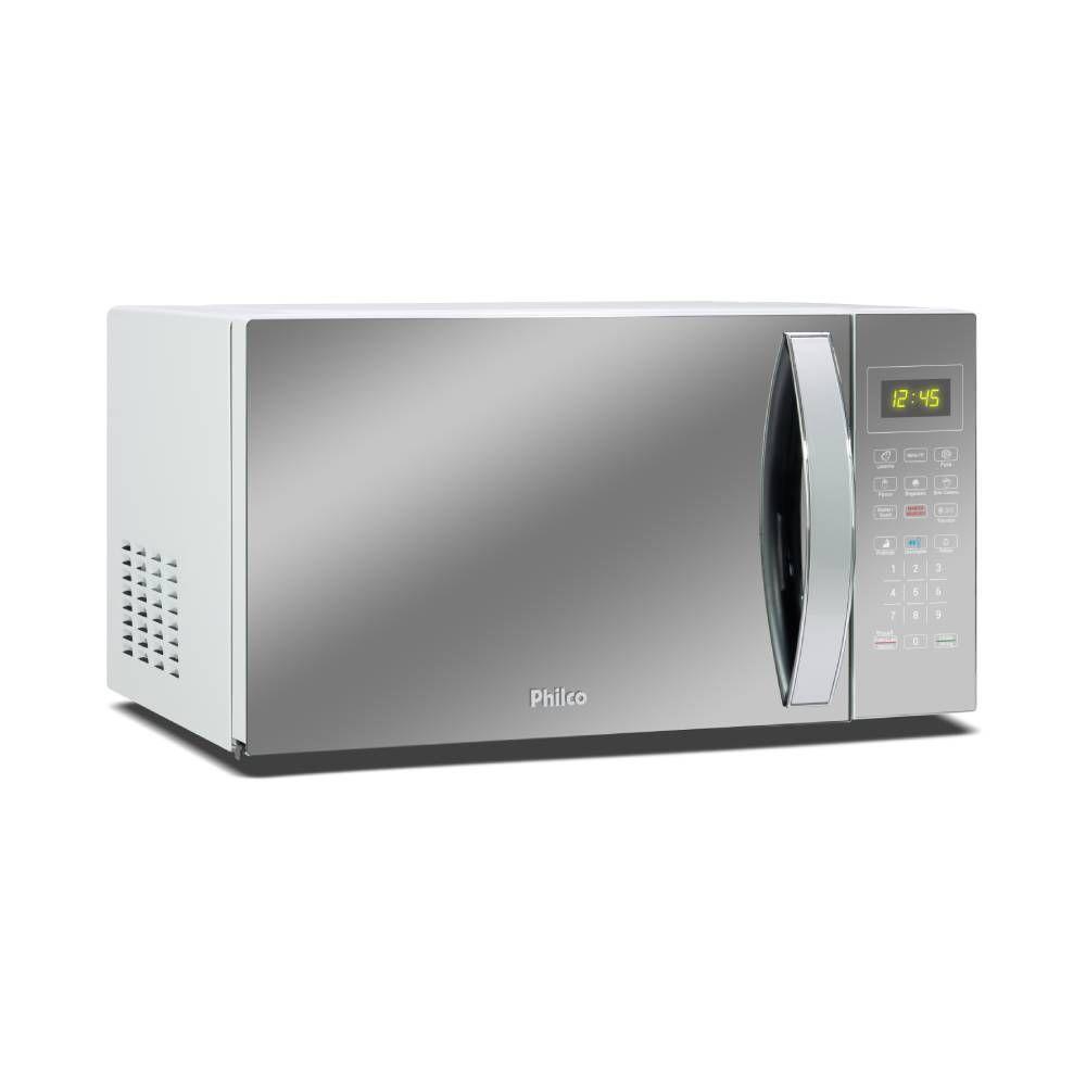 Micro-Ondas Philco Espelhado/Branco 25L 127V PMO28E - 2