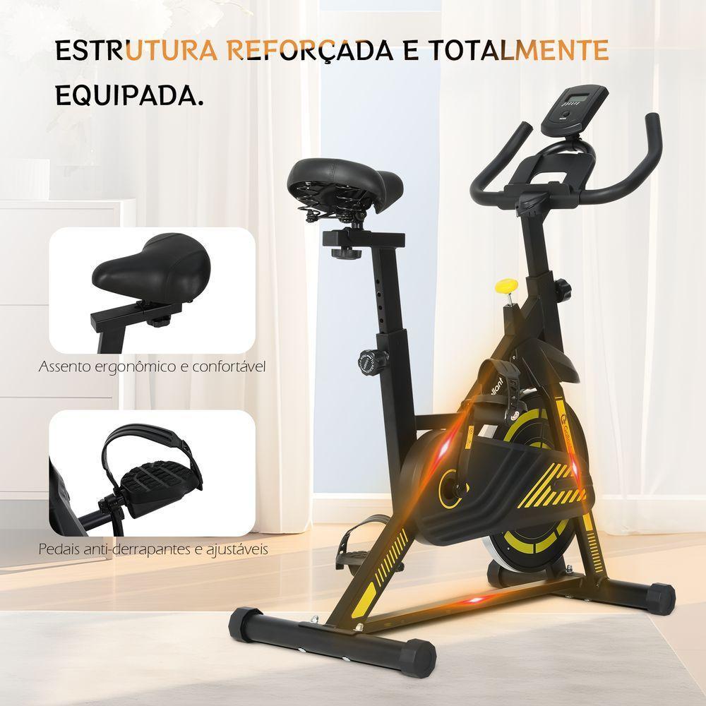 Bicicleta Ergométrica Spinning Gallant Start Magnética Ate 120kg Roda De Inercia 6kg (GSP06HMGA-PT) - 8