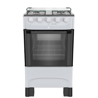 Fogão de Piso 4 Bocas GLP Mueller MFI4BB Mesa Inox Branco Bivolt