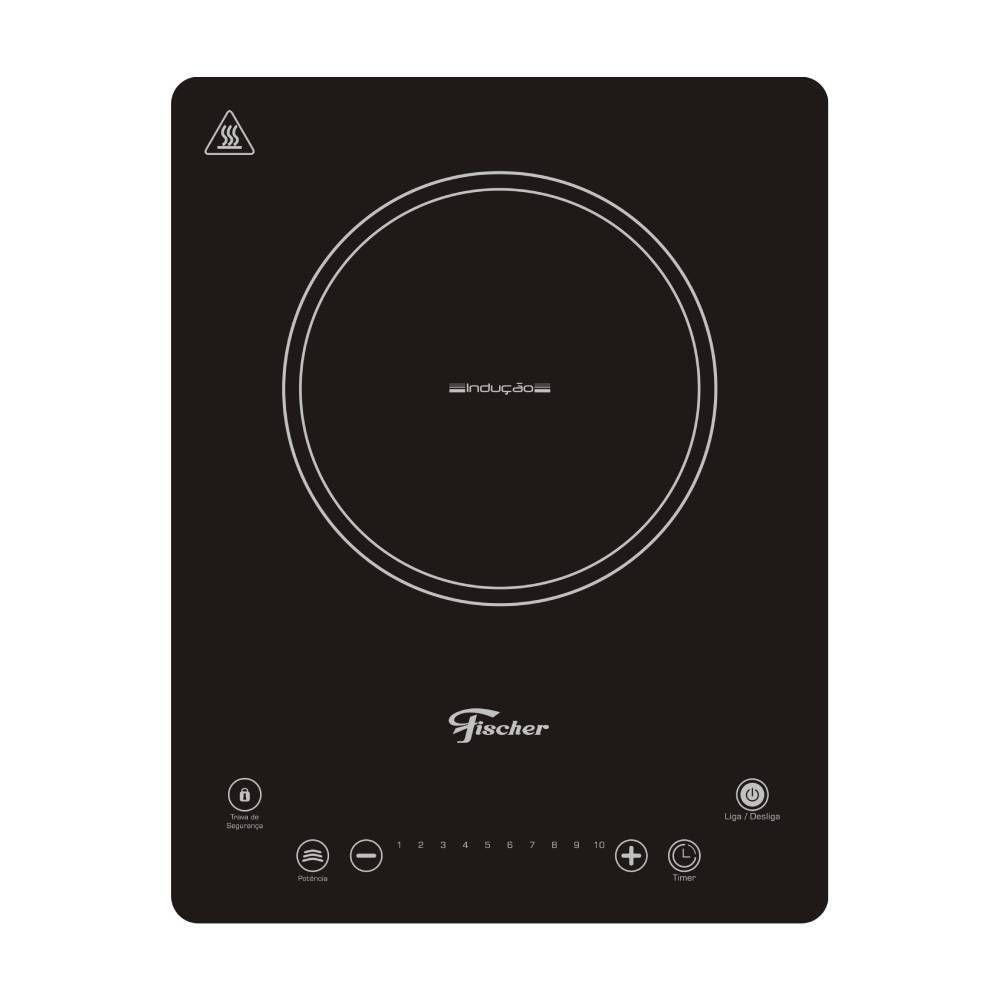 Cooktop Fischer 1 Boca Indução Mesa em Vitrocerâmica Preto 220V (26884-59097) - 1