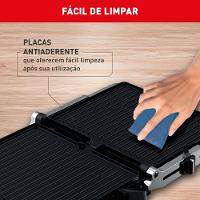 Super Grill e Sanduicheira Arno GGRA Inox com Abertura de 180º 1200W 127V