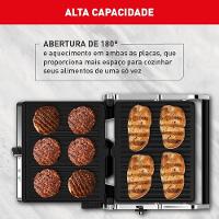 Super Grill e Sanduicheira Arno GGRA Inox com Abertura de 180º 1830W 220V - 7
