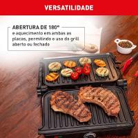 Grill Arno Dual Inox com Abertura de 180º Gnox 1100W 127V - 7