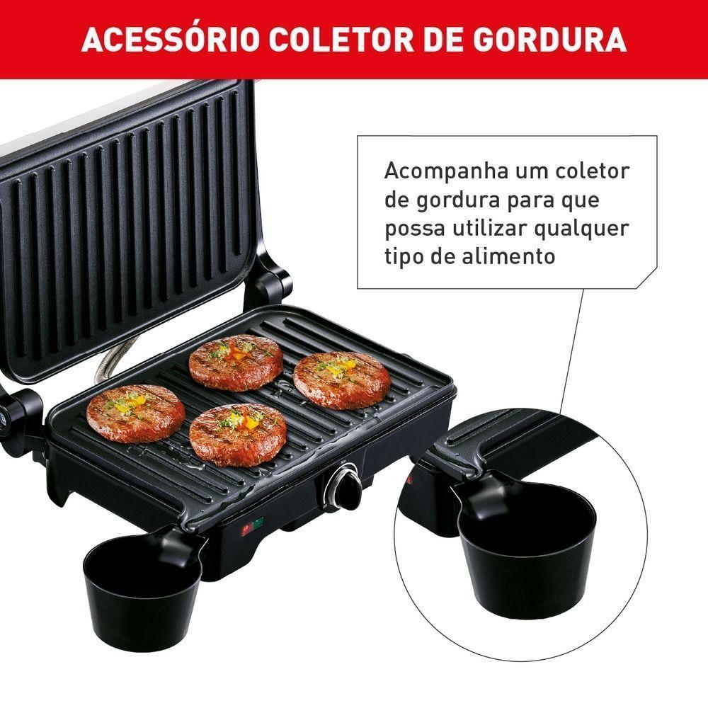 Grill Arno Dual Inox com Abertura de 180º Gnox 1100W 220V - 5