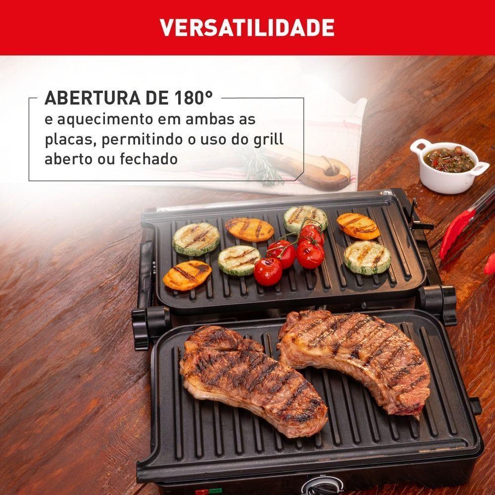 Grill Arno Dual Inox com Abertura de 180º Gnox 1100W 220V - 7