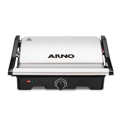 Grill Arno Dual GNOX com Abertura de 180° Chapa Dupla 1100W Inox 220V