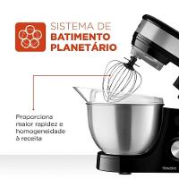 Batedeira Planetária Mondial BP-02P-B-TI Preto/Inox 700W 127V - 6