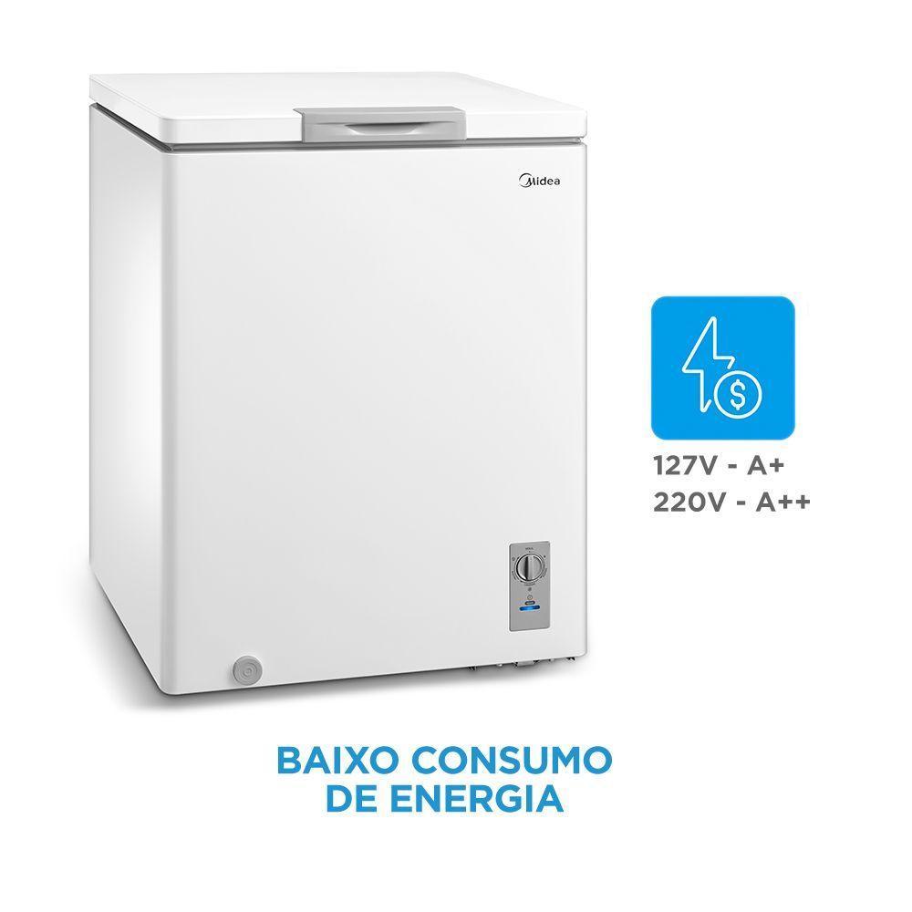 Freezer Midea Horizontal 145L 1 Porta Branco 127V (MDRC207SLA011) - 6
