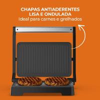 Grill Elétrico Cadence Click Inox 1200W 127V GRL200 - 7