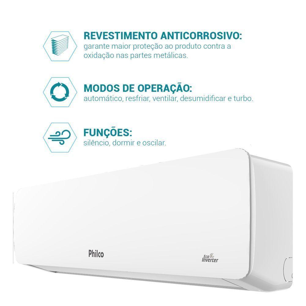 Ar Condicionado Split Inverter Philco 18000 BTUs Quente e Frio 220V PAC18QC - 7
