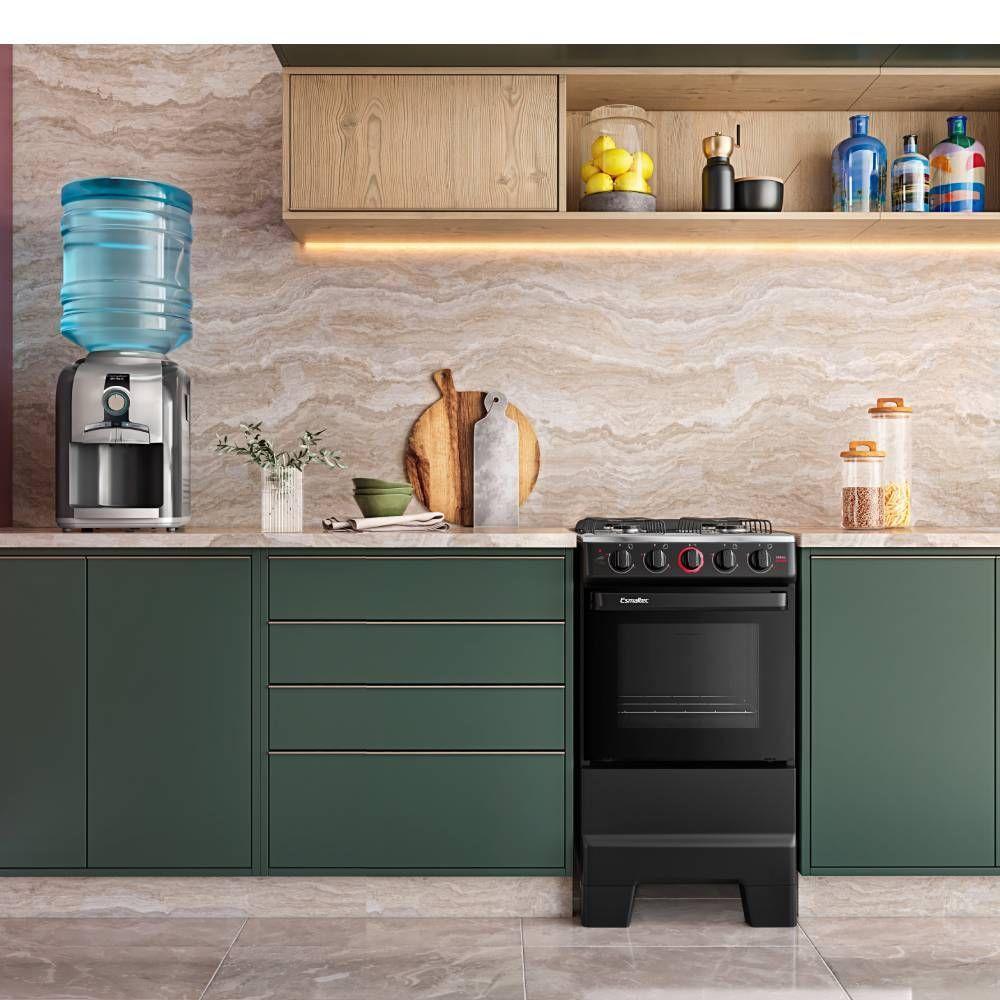 Fogão Esmaltec Ideal Super 4 Bocas Preto Bivolt 0104002934 - 6