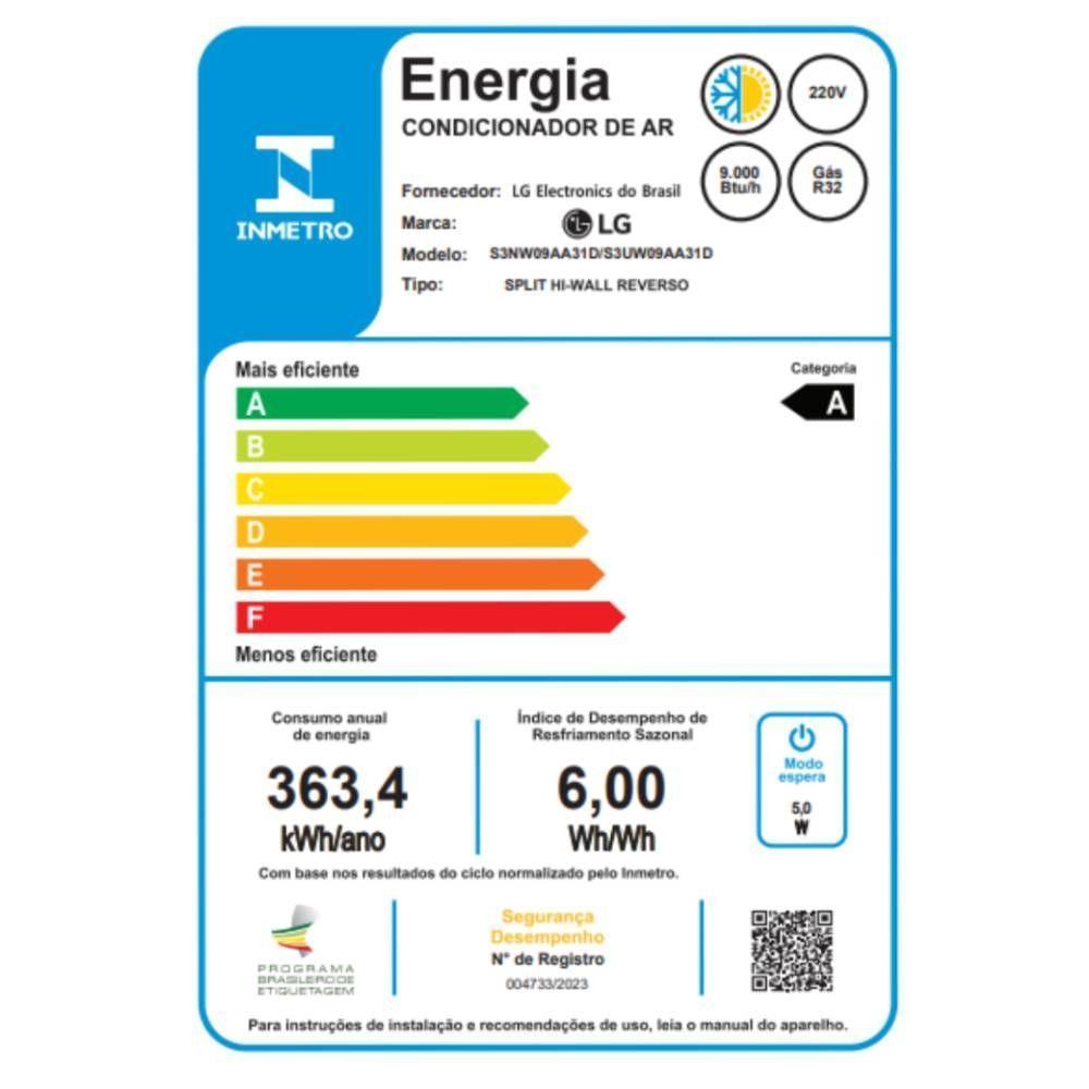 Ar Condicionado LG AI Dual Inverter Voice 9000 BTU Quente Frio 220V S3UW09AA31D.EB2GAM1 - 10