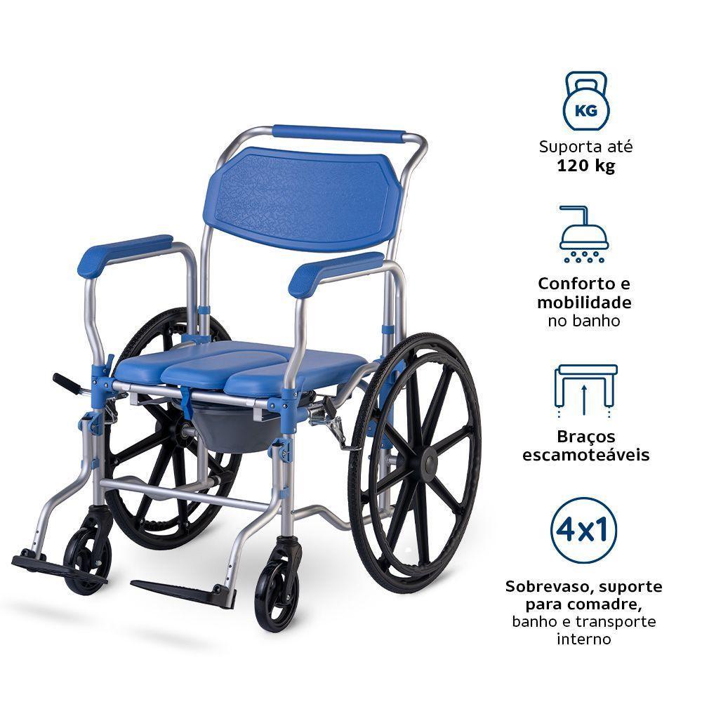 Cadeira De Banho Alumínio Dellamed Desmontável Até 120Kg D65 - 9