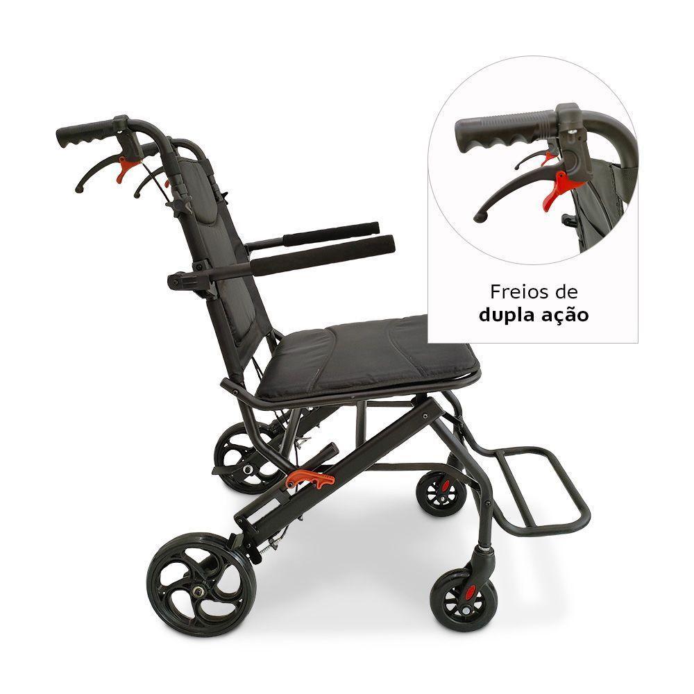 Cadeira de Transporte Dellamed em Aço Dobrável até 100kg D90 - 5