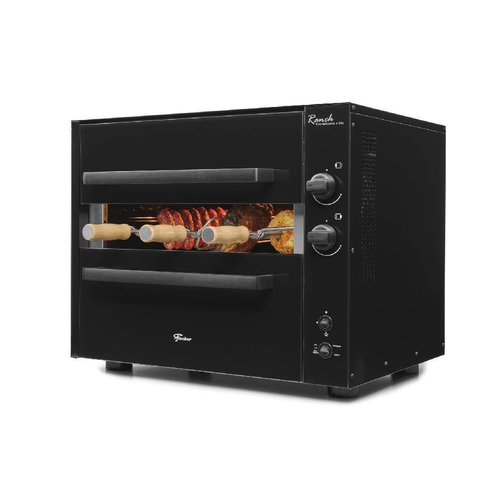 Churrasqueira a Gás de Bancada Fischer Ranch Grill 03 Espetos Preta Bivolt (36160-101656) - 3