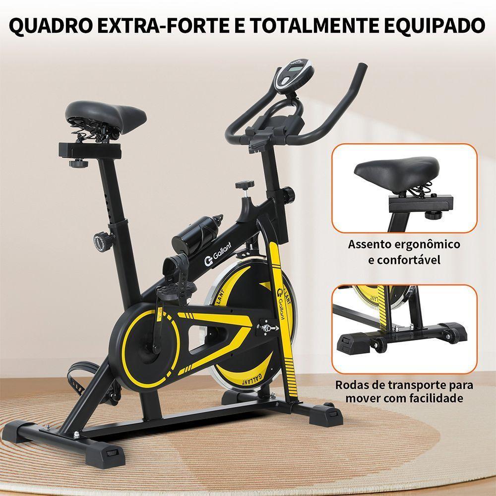 Bicicleta Ergométrica Spinning Gallant Power X Mecânica Ate 120kg Roda De Inercia 6kg (GSB06HBTB-PT) - 8