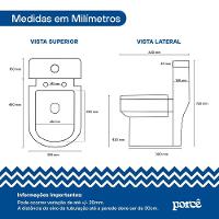 Vaso Sanitário Monobloco Porcê Imperius Privada Com Assento Branco (PVS39MBSFA-BR) - 5