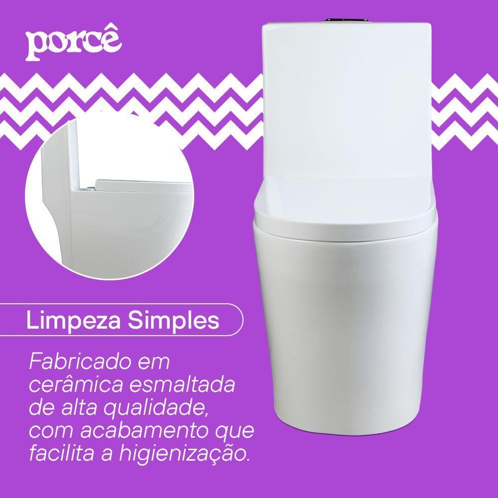 Vaso Sanitário Monobloco Porcê Abstratus Privada Com Assento Branco (PVS42MBSFA-BR) - 8