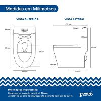 Vaso Sanitário Monobloco Porcê Abstratus Privada Com Assento Branco (PVS42MBSFA-BR) - 5