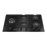 Cooktop Mueller 5 Bocas Vidro Preto Tripla Chama Com Grade Dupla Bivolt MCG5BM - 1