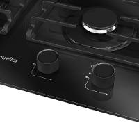 Cooktop Mueller 4 Bocas Vidro Preto Com Grade Dupla Bivolt MCG4BM - 2