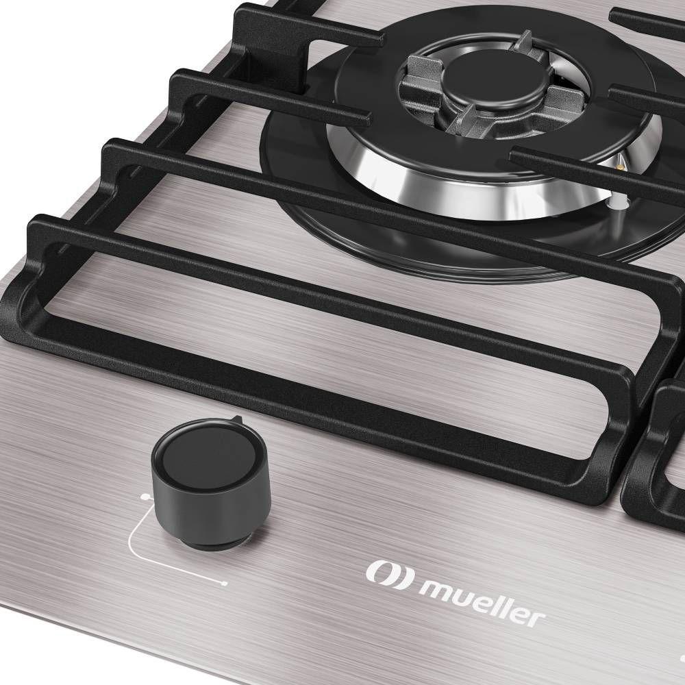 Cooktop Mueller 5 Bocas Alumínio Tripla Chama Com Grade Dupla Bivolt MCG5BL - 3
