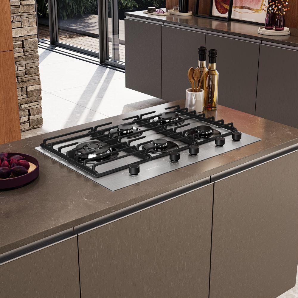 Cooktop Mueller 5 Bocas Alumínio Tripla Chama Com Grade Dupla Bivolt MCG5BL - 6