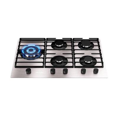 Cooktop a Gás MUELLER MCG5BL 5 Bocas Alumínio com Tripla Chama e Grade Dupla Prata Bivolt