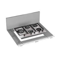 Cooktop Mueller 5 Bocas Alumínio Tripla Chama Com Grade Dupla Bivolt MCG5BL