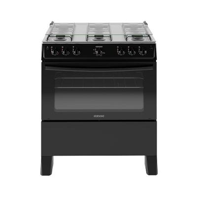 Fogão Itatiaia Star New Piso 6 Bocas Preto Mesa de Inox Bivolt 3700000474
